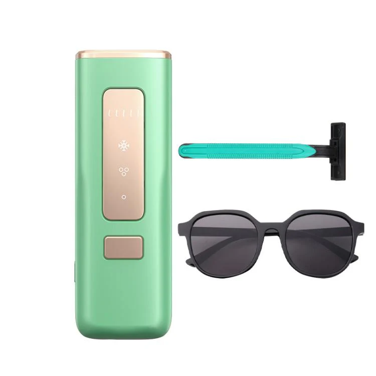 Sapphire Ice Sense Painless Laser Hair Remover Intense Pulse Ice Hair Removal Device, Style: Crystal Green FY-505AL(US Plug)