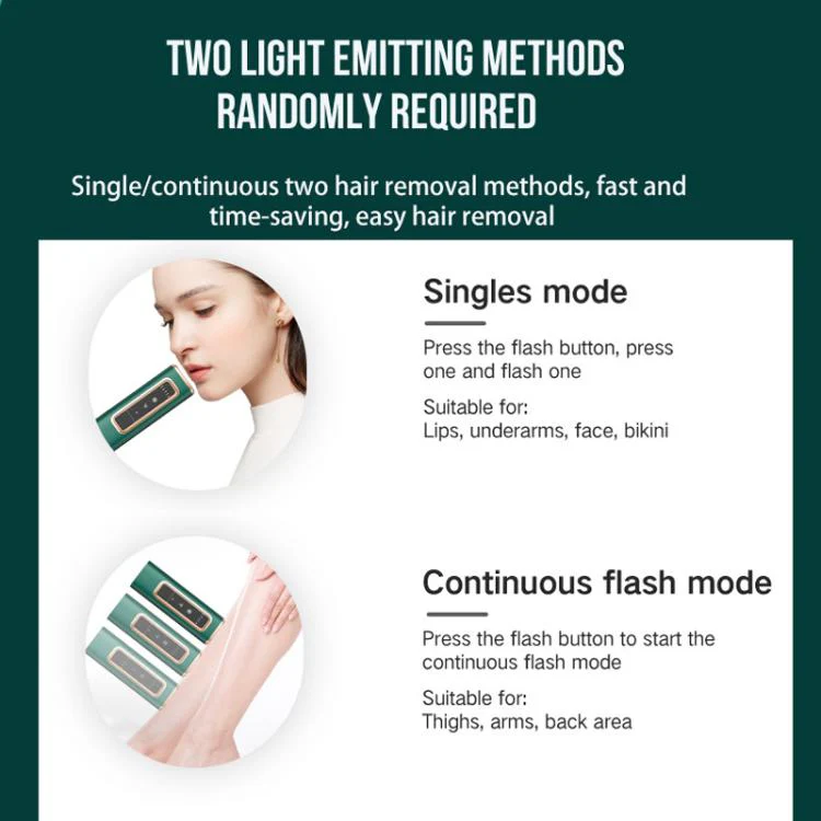 Sapphire Ice Sense Painless Laser Hair Remover Intense Pulse Ice Hair Removal Device, Style: Crystal Green FY-505AL(US Plug) - Image 8