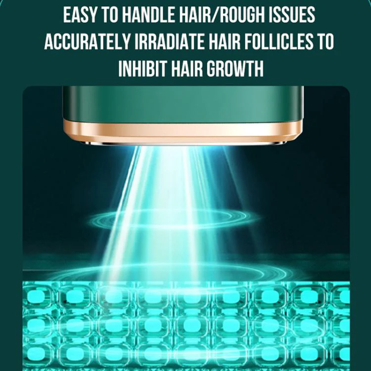Sapphire Ice Sense Painless Laser Hair Remover Intense Pulse Ice Hair Removal Device, Style: Dark Green FY-505AG(EU Plug) - Image 4