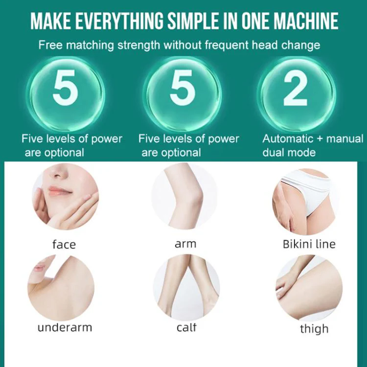 Sapphire Ice Sense Painless Laser Hair Remover Intense Pulse Ice Hair Removal Device, Style: Dark Green FY-509AG(US Plug) - Image 9