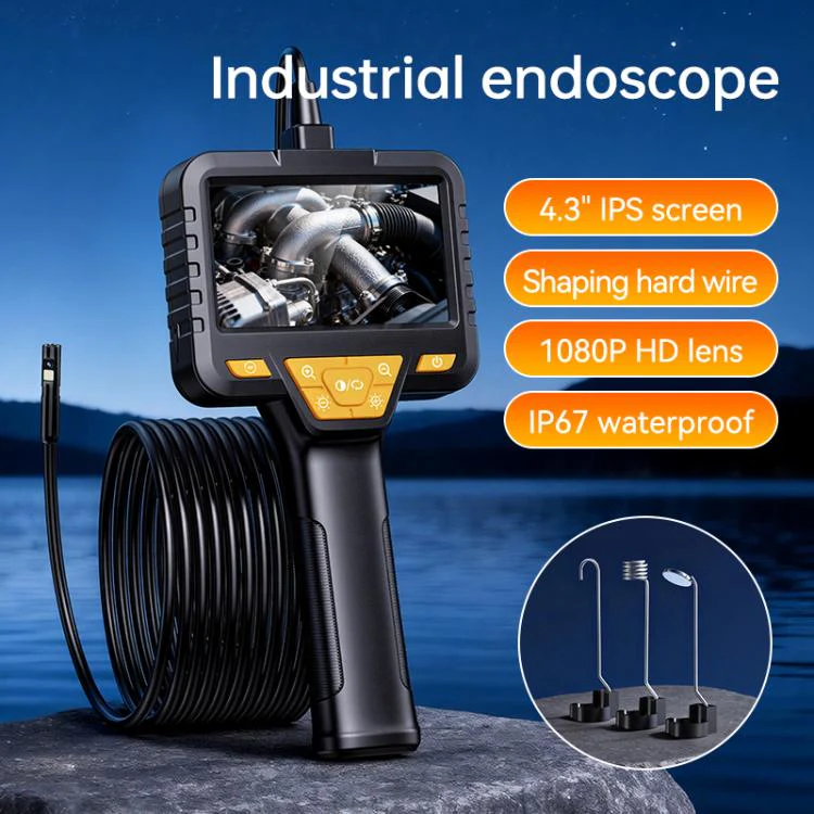 SC08 4.3 inch IPS HD Screen 8mm Industry Digital Endoscope, Type:10m Hard Cable Dual-lens - Image 2