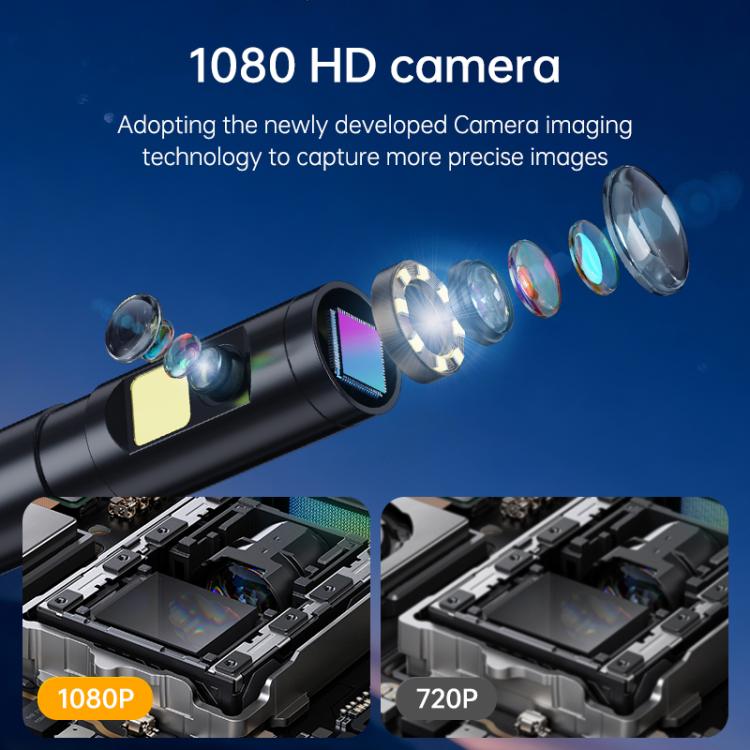 SC08 4.3 inch IPS HD Screen 8mm Industry Digital Endoscope, Type:1m Hard Cable Dual-lens - Image 4