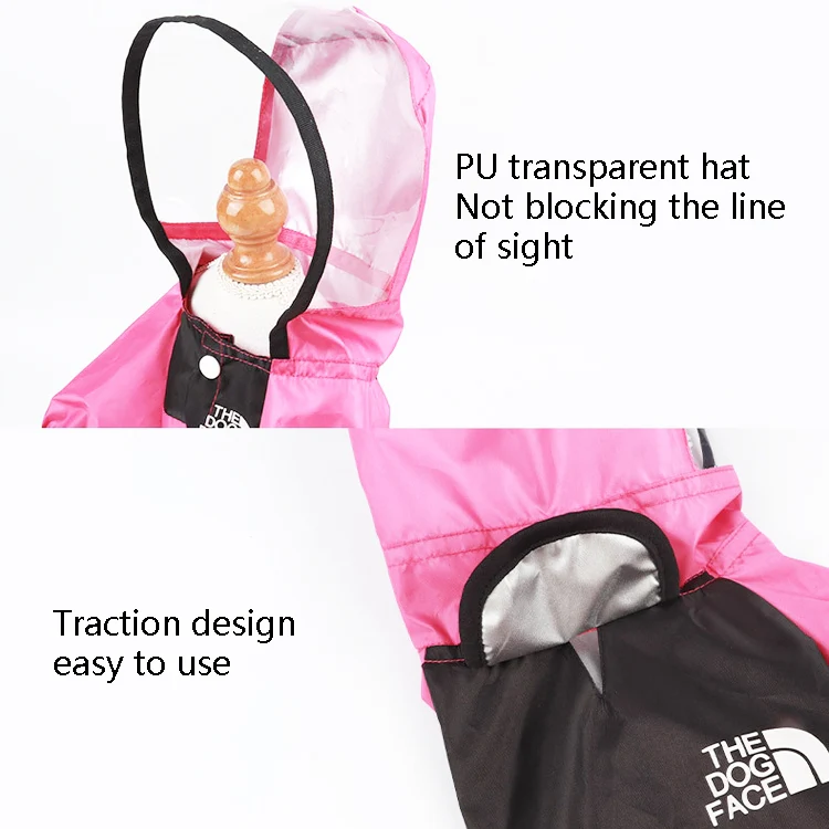 Seasons Universal Raincoat For Dogs Four-Legged Clothing Transparent PU Waterproof Clothing, Size: XXXL(Apple Green) - Image 9