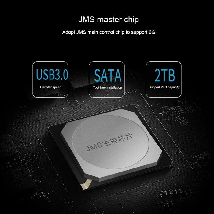 SEATAY HD213 Tool Free Screwless SATA 2.5 inch USB 3.0 Interface HDD Enclosure, The Maximum Support Capacity: 2TB(White) - Image 9