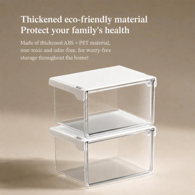 Self Adhesive Transparent Pull-Out Drawer Style Storage Box, Size:21.5x10x8.5cm - Image 9