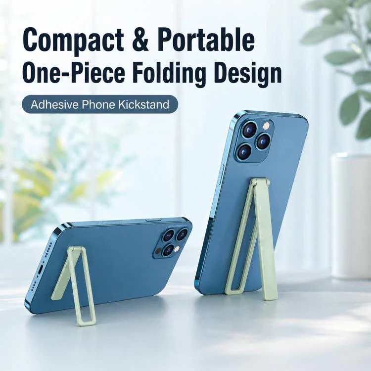 Self-adhesive Ultra Thin Foldable Mobile Phone Holder(Green) - Image 4
