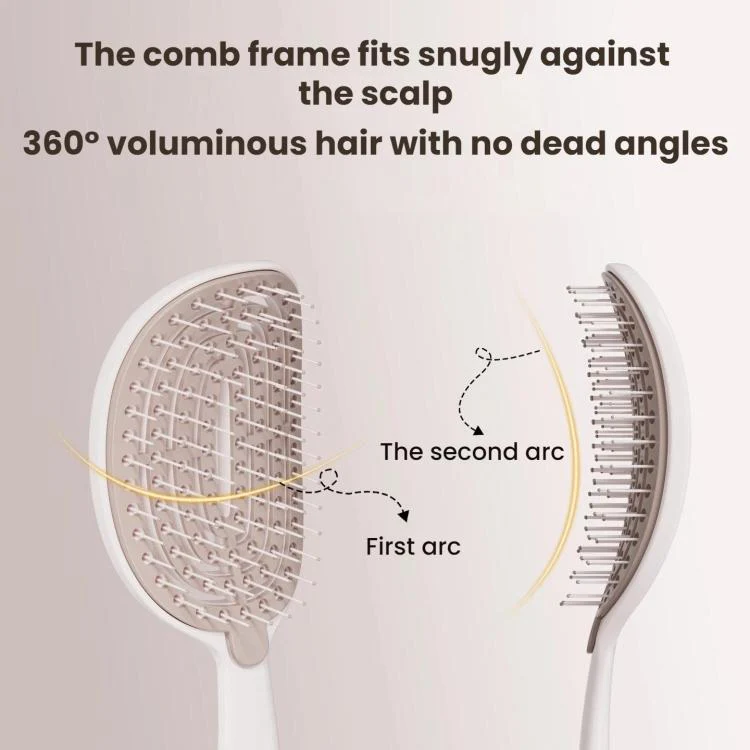 Self-Cleaning Airbag Comb With High-Top Volume Massage Function(Purple Velvet White) - Image 5