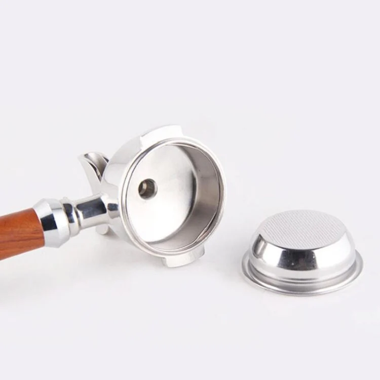Semi-automatic Coffee Machine Stainless Steel Powder Bowl Brewing Head Filter Bottomless Handle Filter, Specification:Single Cup, Size:58mm Universal - Image 4