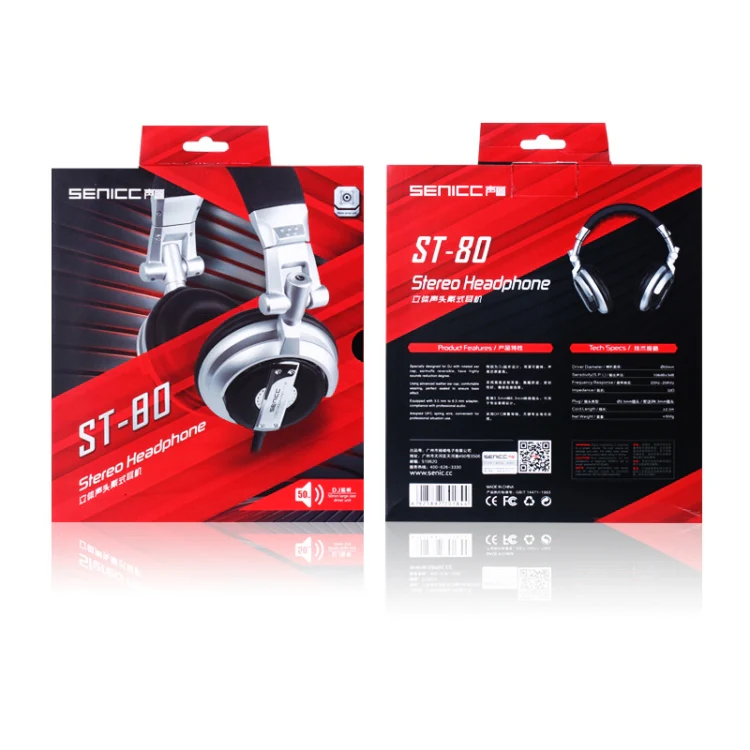 SENICC ST-80 Head-mounted HIFI Headset Spring Line Headset(Silver) - Image 3