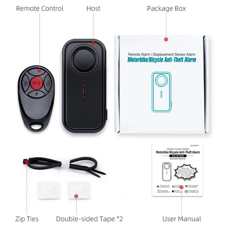 SF06R IP66 Waterproof Long-Distance Wireless Vehicle Vibration Anti-Theft Alarm(1 Host + 2 Remote Control) - Image 11