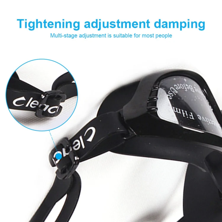 SG9017 Waterproof and Anti-fog Adult High-definition Large Frame Swimming Goggles for Men and Women(Black) - Image 5