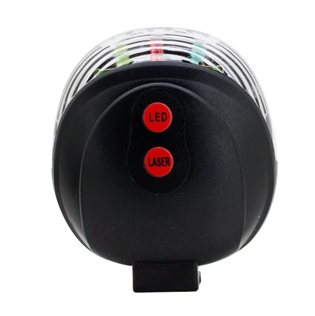 Shell Shape Bicycle Safety Rear Warning Tail Light with 2 Laser Beams and Colorful Lights - Image 3