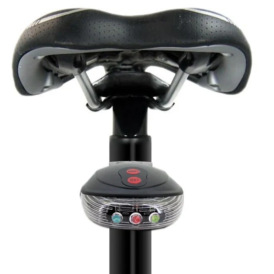 Shell Shape Bicycle Safety Rear Warning Tail Light with 2 Laser Beams and Colorful Lights - Image 6