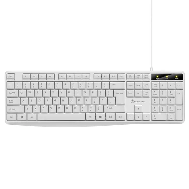 SHIPADOO D330 Wired Keyboard Mouse Set(White) - Image 2