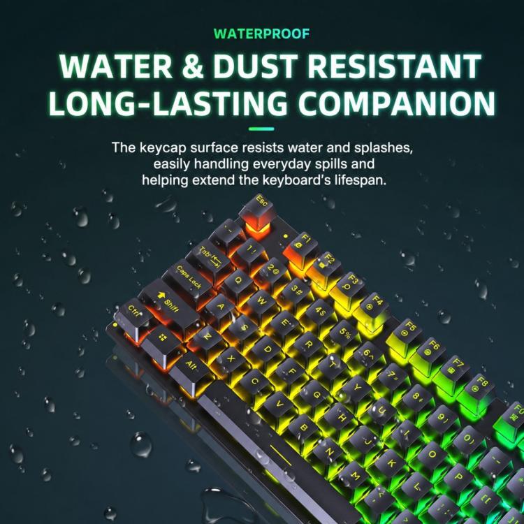 SHIPADOO D500 Colorful Illuminated Wired Keyboard Mouse Set(Word Transparency) - Image 4