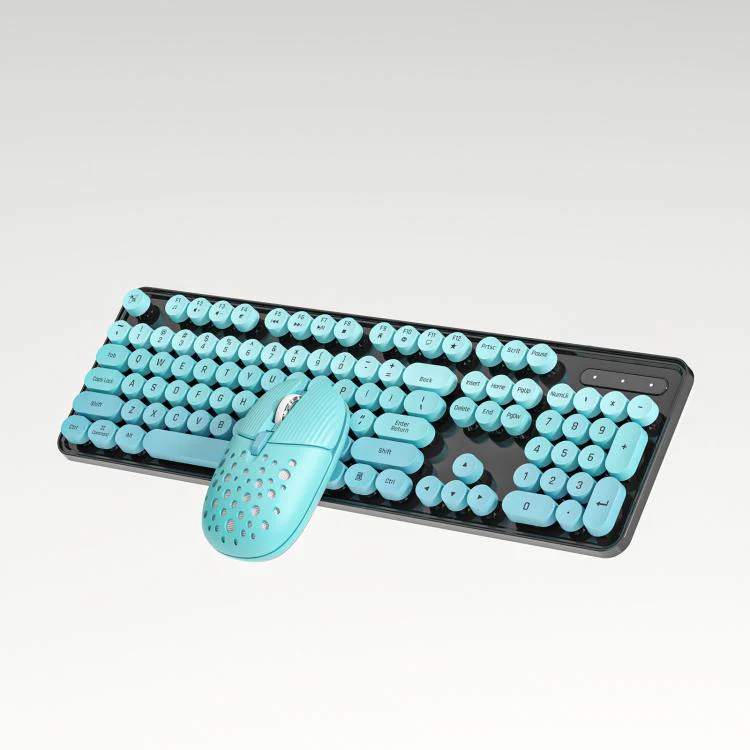 SHIPADOO EF128 2.4G 4800 DPI Wireless Keyboard Mouse Set, Color Mixing Series(Green) - Image 2