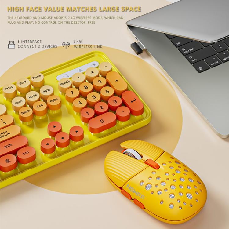 SHIPADOO EF128 2.4G 4800 DPI Wireless Keyboard Mouse Set, Color Mixing Series(Red) - Image 6