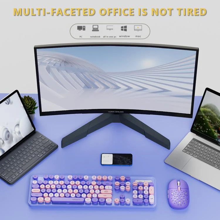 SHIPADOO EF128 2.4G 4800 DPI Wireless Keyboard Mouse Set, Color Mixing Series(Red) - Image 8