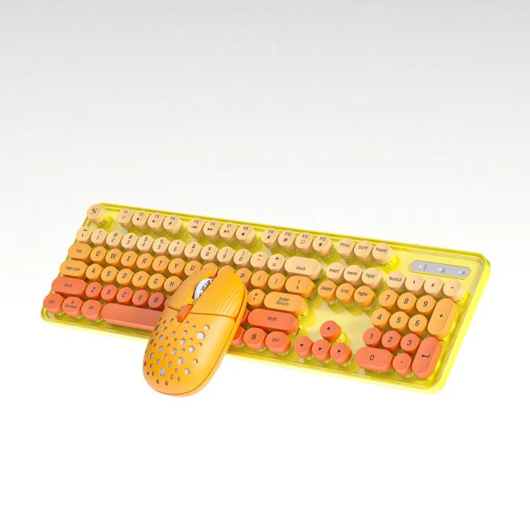 SHIPADOO EF128 2.4G 4800 DPI Wireless Keyboard Mouse Set, Color Mixing Series(Yellow) - Image 2