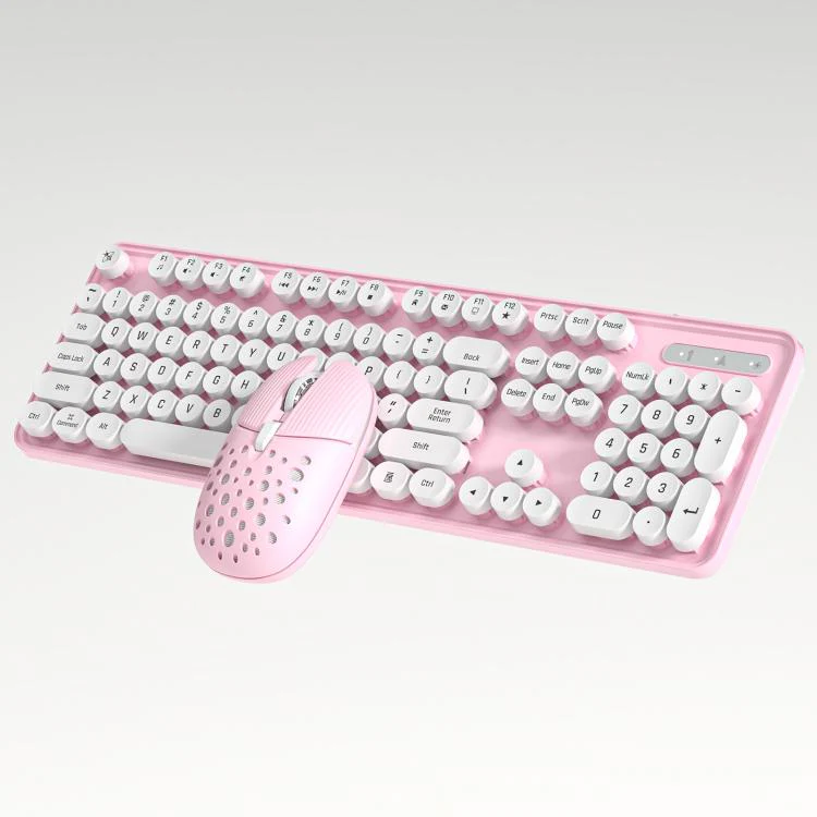 SHIPADOO EF128 2.4G 4800 DPI Wireless Keyboard Mouse Set, Solid Color Series(Pink) - Image 2