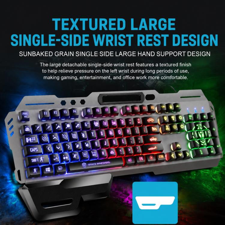 SHIPADOO GK70 Chicken Version Wired RGB Floating Detachable Hand Rest Character Rainbow Translucent Gaming Keyboard - Image 5