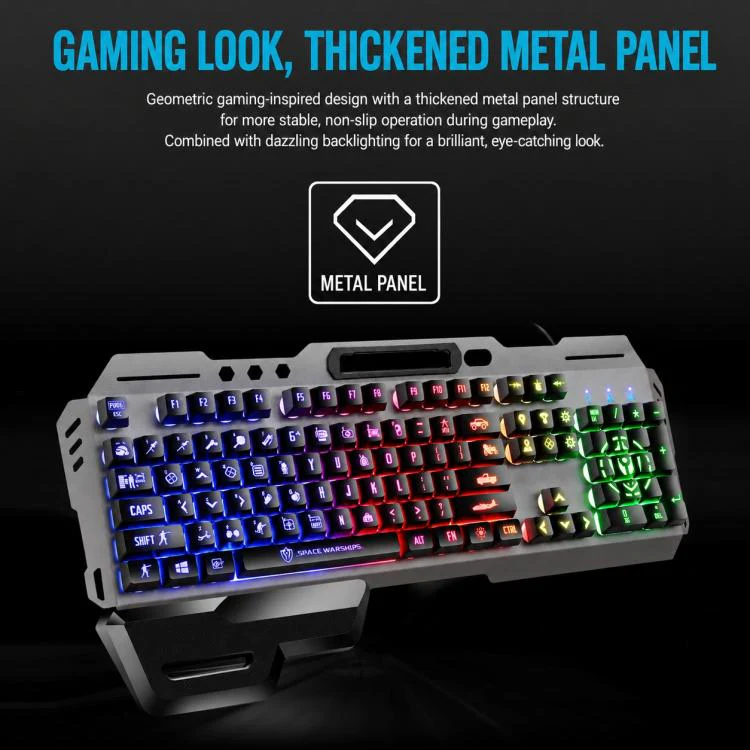 SHIPADOO GK70 Chicken Version Wired RGB Floating Detachable Hand Rest Character Rainbow Translucent Gaming Keyboard - Image 7