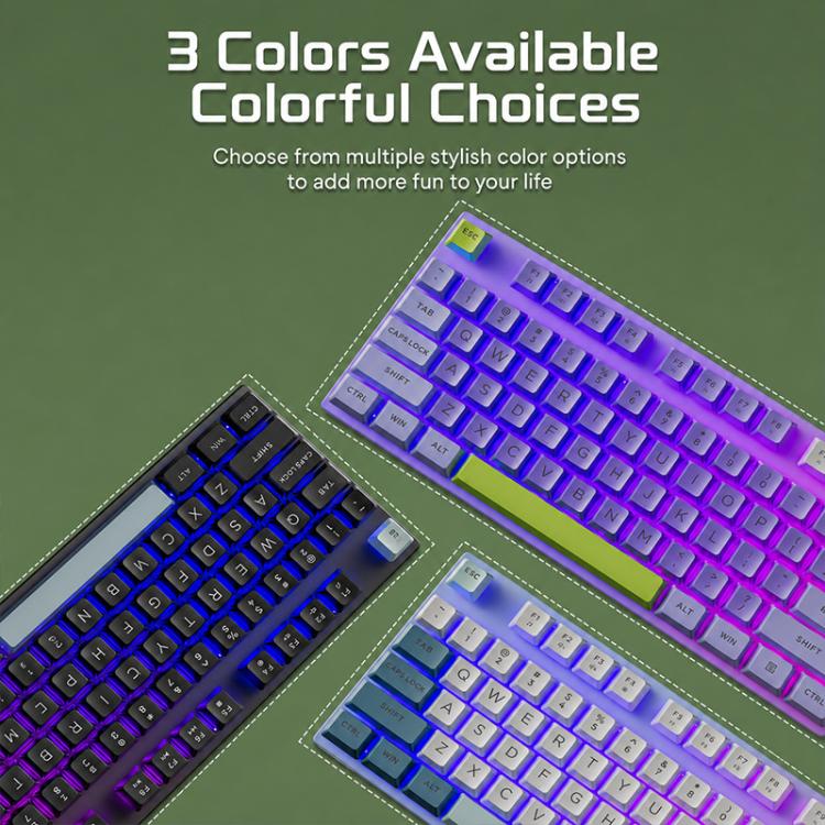 SHIPADOO GK80 104 Keys Mechanical Feel USB Wired Keyboard(Purple) - Image 7
