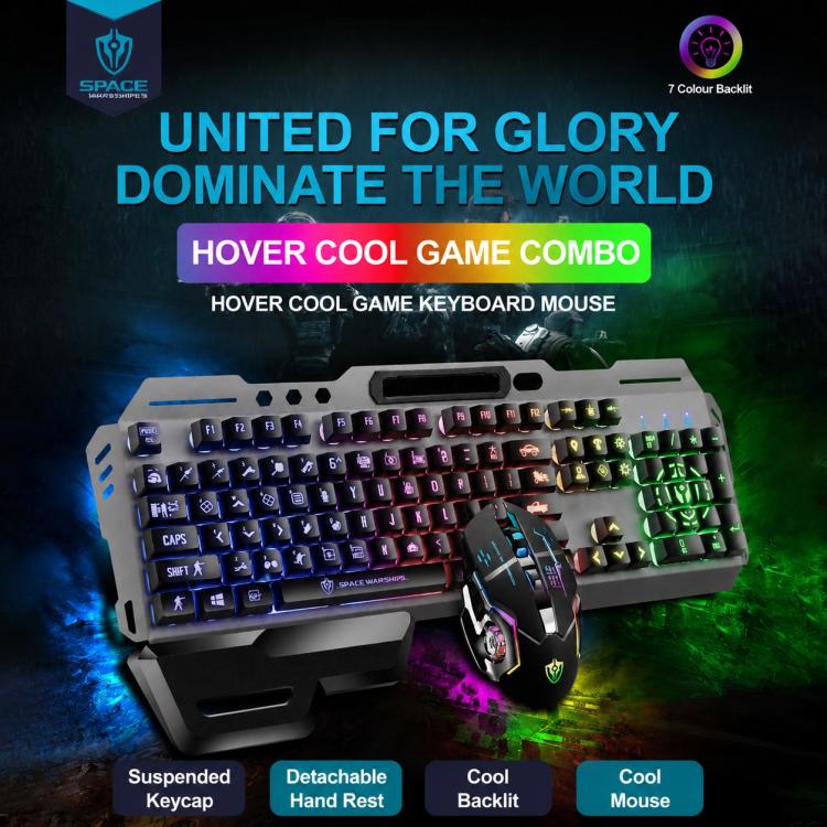 SHIPADOO GT700 Illuminated Wired Gaming Keyboard and 6D 4800DPI Mouse Set(White) - Image 3