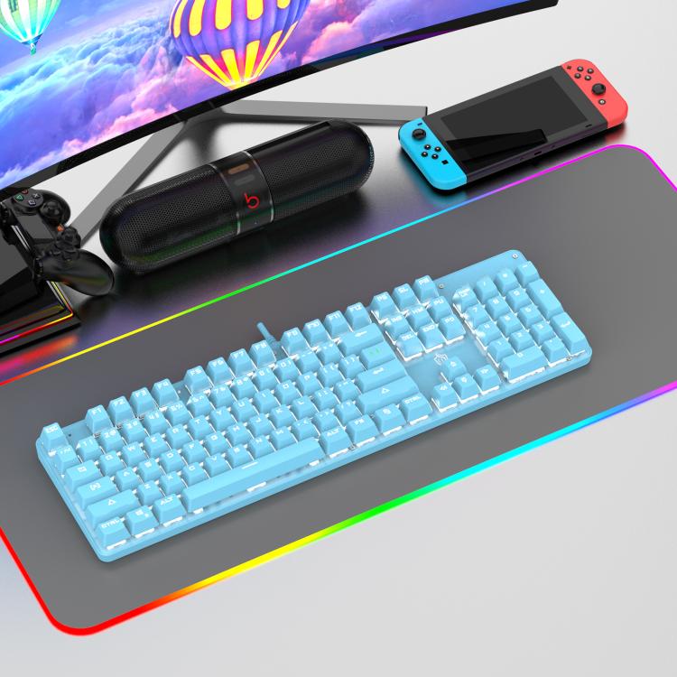 SHIPADOO HJK901-10 RGB Backlight Mechanical USB Wired Keyboard(Blue)