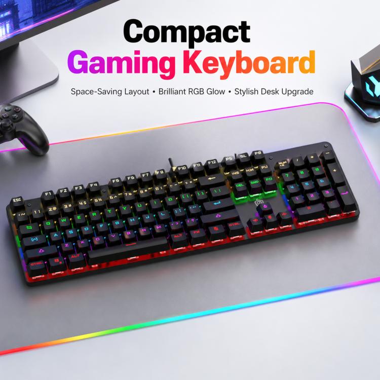 SHIPADOO HJK901-10 RGB Backlight Mechanical USB Wired Keyboard(Blue) - Image 3
