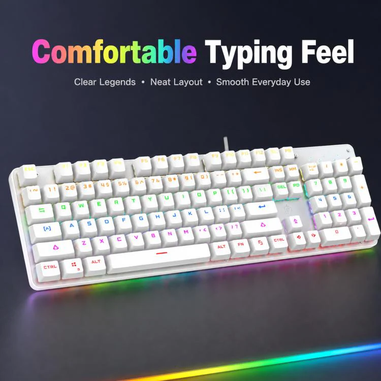 SHIPADOO HJK901-10 RGB Backlight Mechanical USB Wired Keyboard(Blue) - Image 6