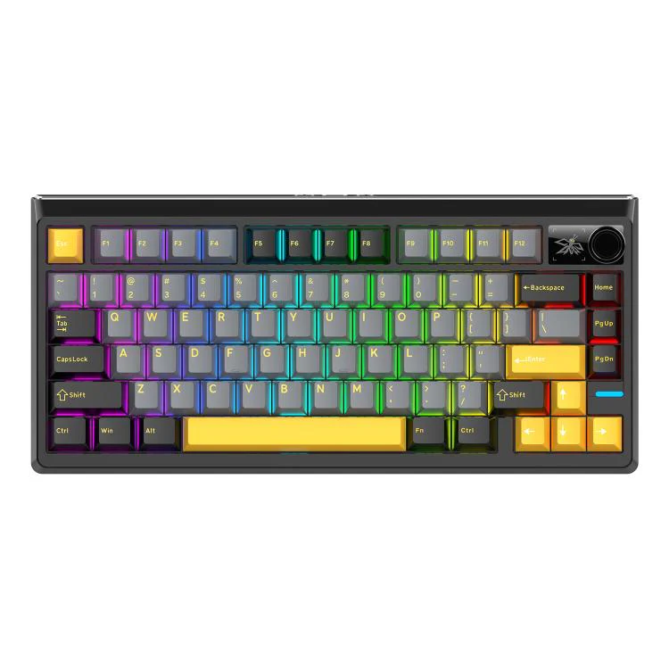 SHIPADOO JK750 Blue Switch RGB 79 Keys Three Modes Mechanical Keyboard(Phantom Black) - Image 2