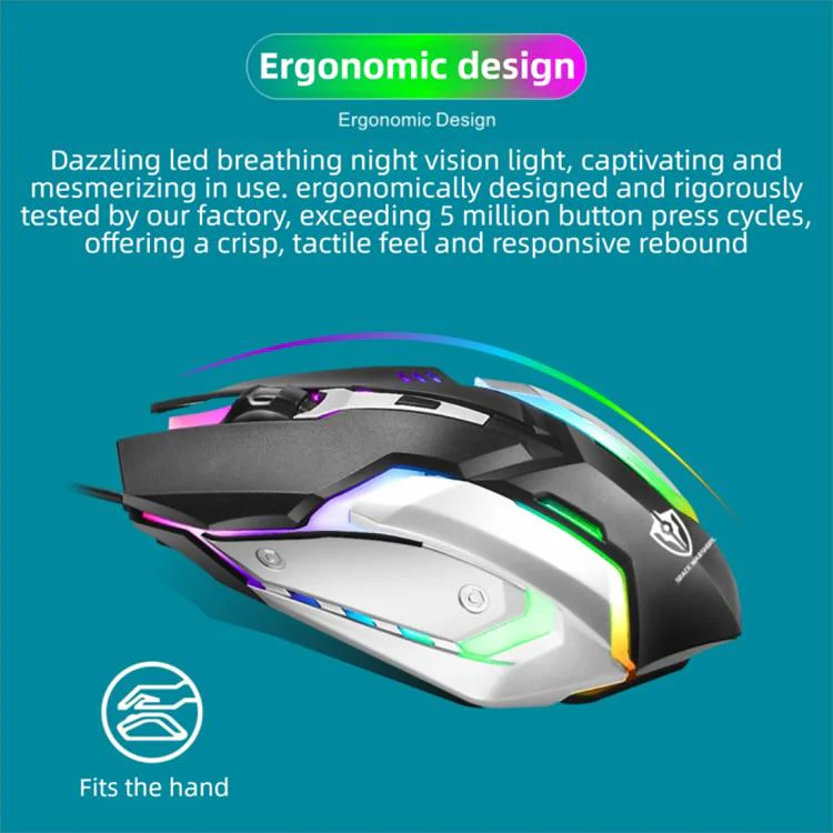 SHIPADOO S150 4D 1600 DPI Ergonomic Optical USB Wired Mouse(White) - Image 8