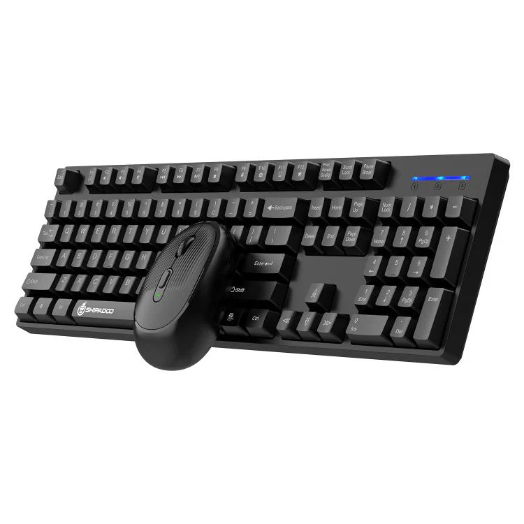 SHIPADOO W1060 2.4G 1600 DPI Wireless Keyboard Mouse Set(Black) - Image 2