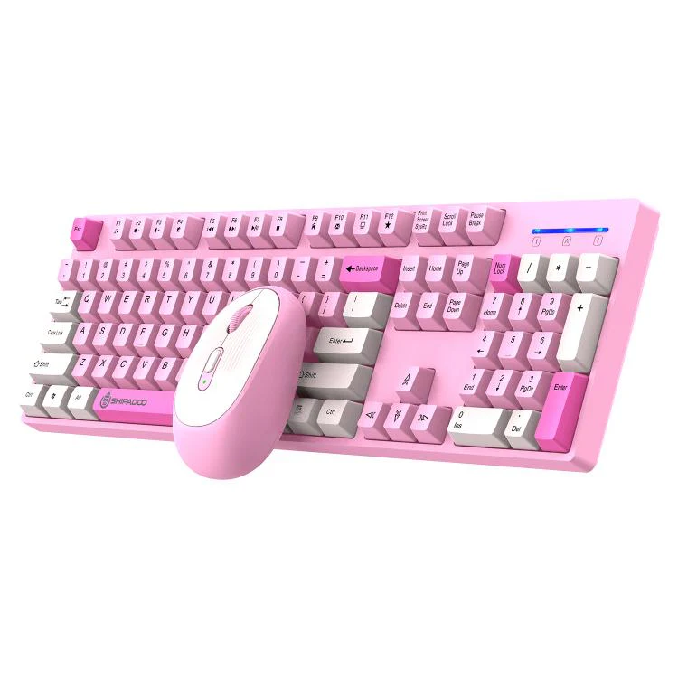 SHIPADOO W1060 2.4G 1600 DPI Wireless Keyboard Mouse Set(Pink) - Image 2