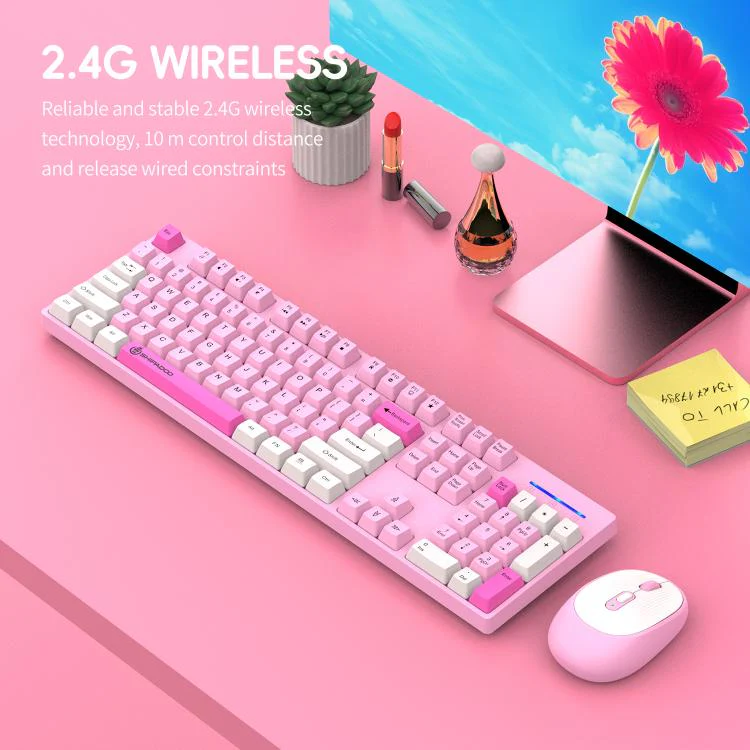 SHIPADOO W1060 2.4G 1600 DPI Wireless Keyboard Mouse Set(White) - Image 5