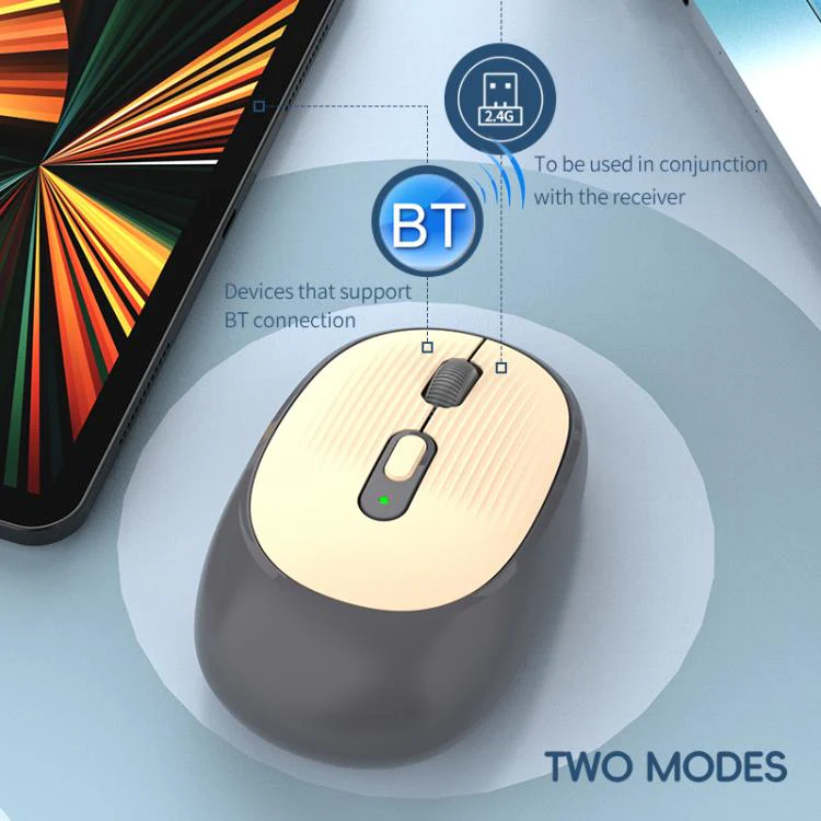 SHIPADOO W300 2.4G Wireless Dual-Mode Mouse(Pink) - Image 4