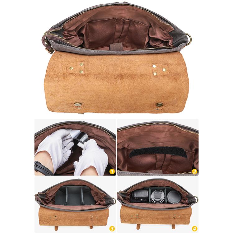 Shockproof DSLR Camera Bag Polyester Thickened Insert Organizer(Black) - Image 8