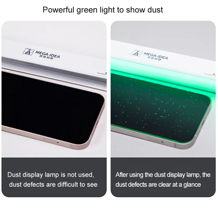 Show Dust Lamp 2 LCD screen Repair Dust Lamp Fingerprint Scratch Screen Changer Dust Display Lamp For Phone Mobile Green LED - Image 6