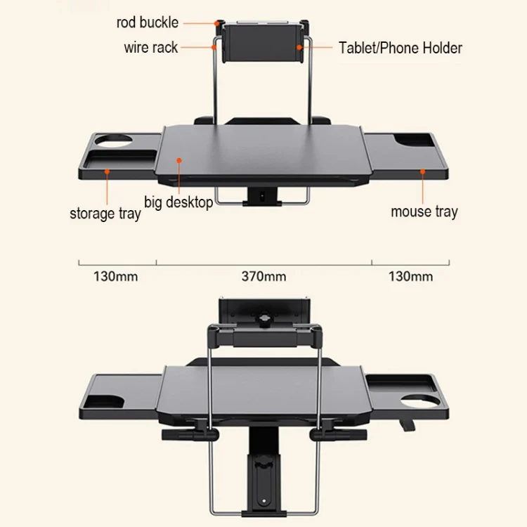 SHUNWEI Car Dining Table Rear Foldable Storage Rack Computer Stand, SD-1504D - Image 5