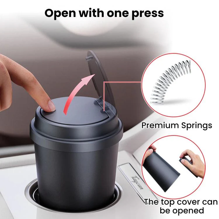 SHUNWEI Portable Round Car Water Cup Holder Miscellaneous Item Storage Box(Pink) - Image 6