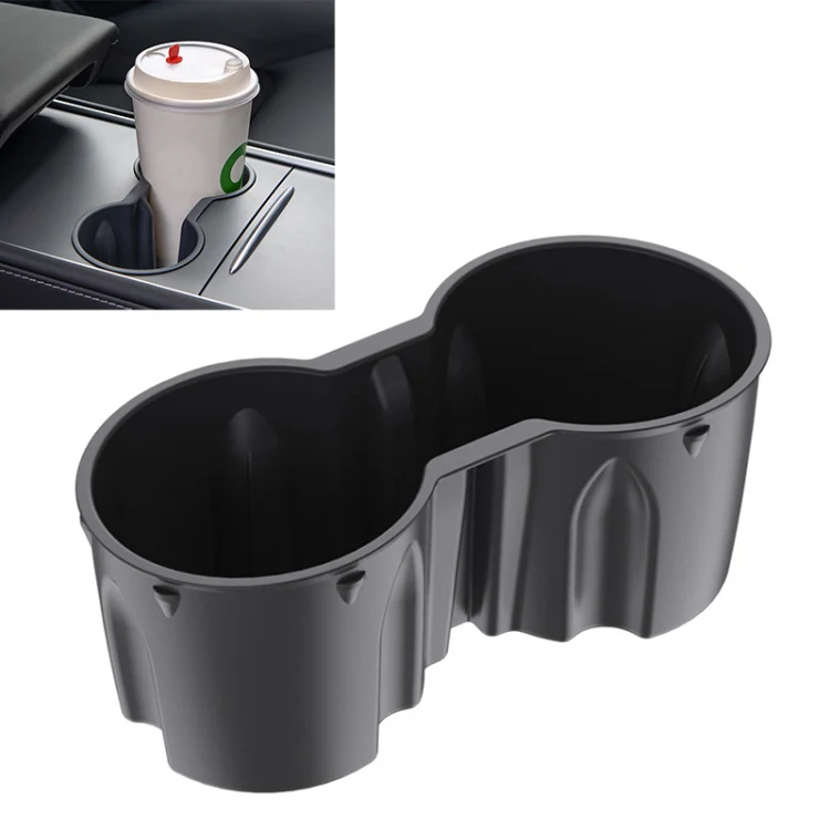 SHUNWEI SD-1054 Car Water Cup Holder for Tesla Model 3 / Y 2021-2022(Black)