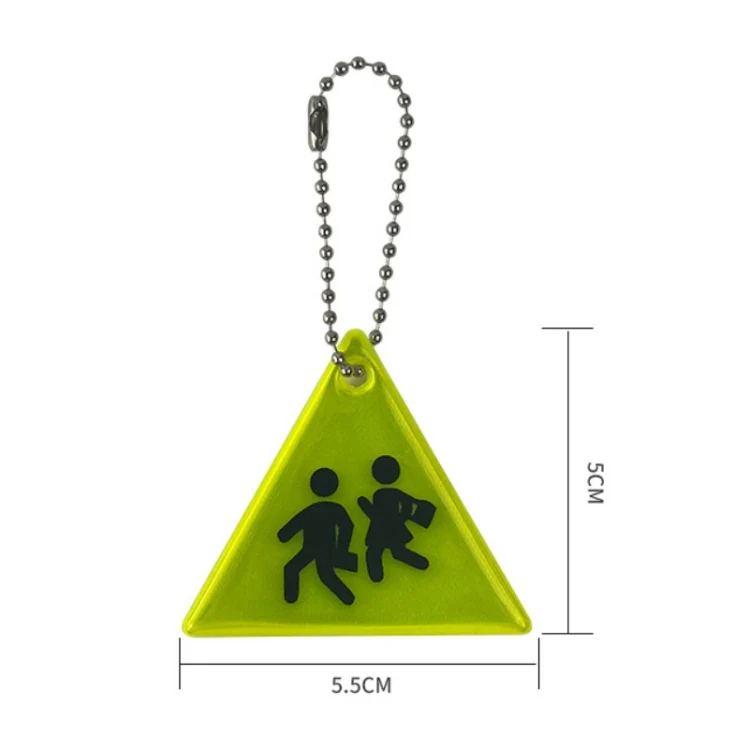 Sidewalk Reflective PVC Keychain Traffic Safety Schoolbag Night Reflective Pendant Random Colour Delivery - Image 3