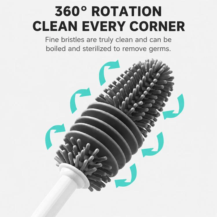 Silicone Bottle Brush Household Cup Cleaning Brush 2pcs(26cm) - Image 5