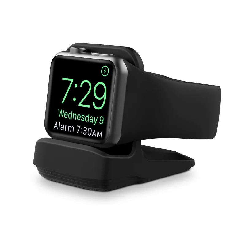 Silicone Charging Holder for Apple Watch(Black) - Image 2