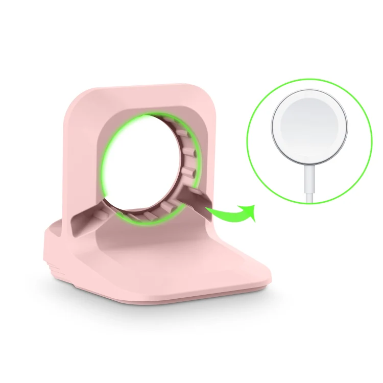 Silicone Charging Holder for Apple Watch(Pink) - Image 5