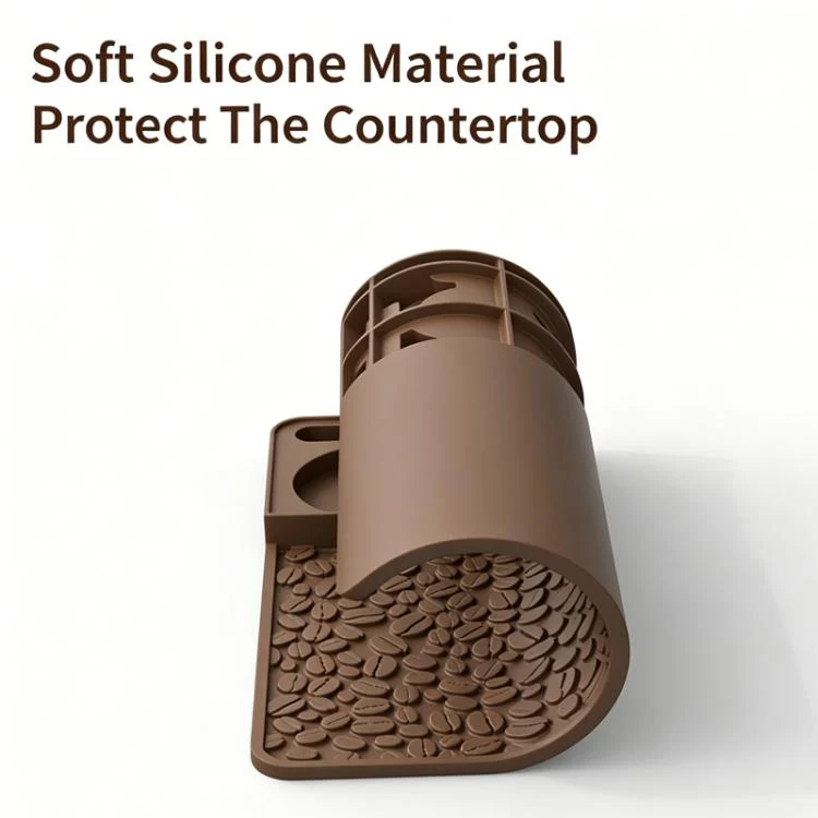 Silicone Espresso Tamping Mat Multi-Function Coffee Tamper Holder Station Non-Slip Espresso Bar Mat(Coffee) - Image 6