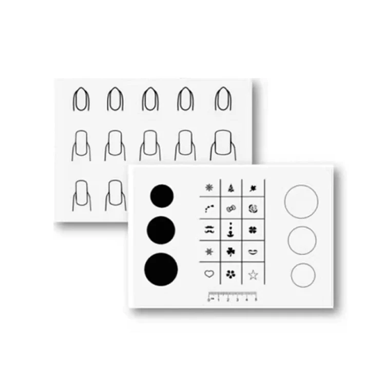 Silicone Manicure Pads Nail Sticker Printing Filling Coloring Pads(21x15cm B) - Image 2