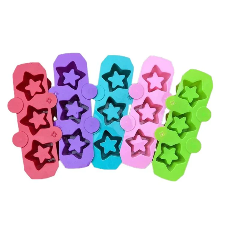 Silicone Squishy Mold 3-Cavity Star Mold For Ice Cups, Succulent & Gypsum Flower Pots(Green) - Image 3
