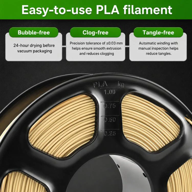 Silk PLA 3D Printer Filament 1.75mm 1kg Spool Shiny Metallic Gloss Finish 3D Printing Material(Green) - Image 5